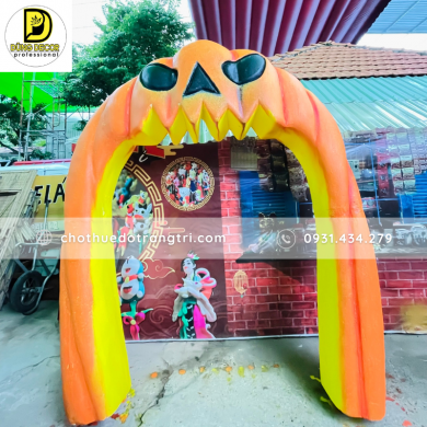 cổng bí ngô mút xốp 